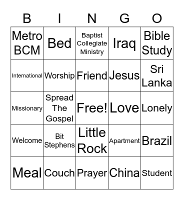 Dixie Jackson  Bingo Card