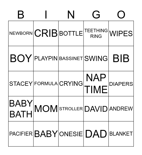 KING   DAVID Bingo Card