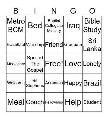 Dixie Jackson  Bingo Card
