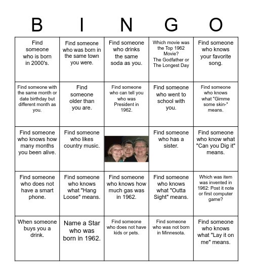 Sharon's 60th Bingo! Bingo Card
