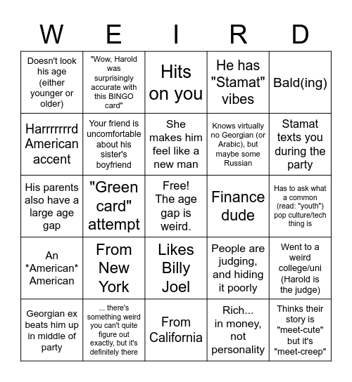 50-30 Man Bingo Card