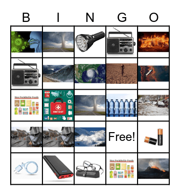 Environmental Supplies and Emergencies Bingo Card