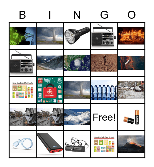 Environmental Supplies and Emergencies Bingo Card