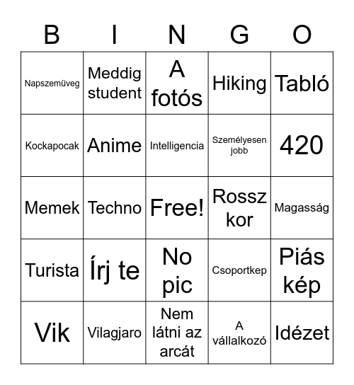 Tinder Bingo Card
