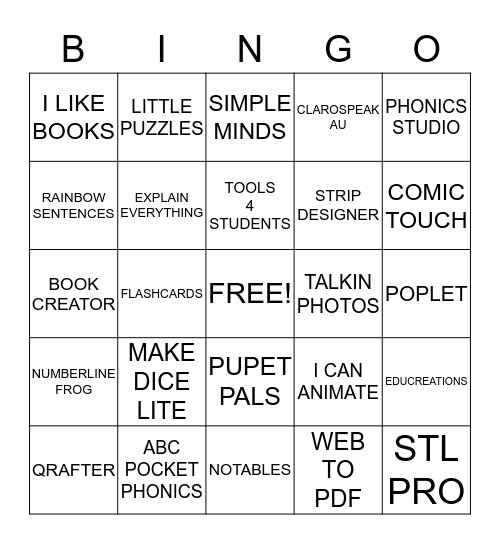 APPTASTIC Ideas Bingo Card