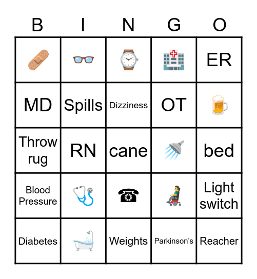 Stay on your Feet Bingo Card