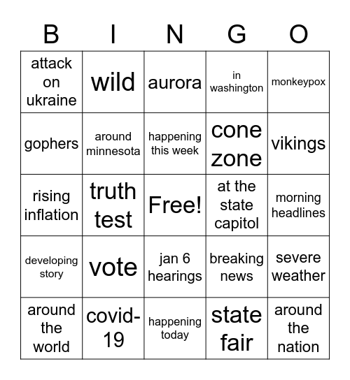 GFX BINGO Card