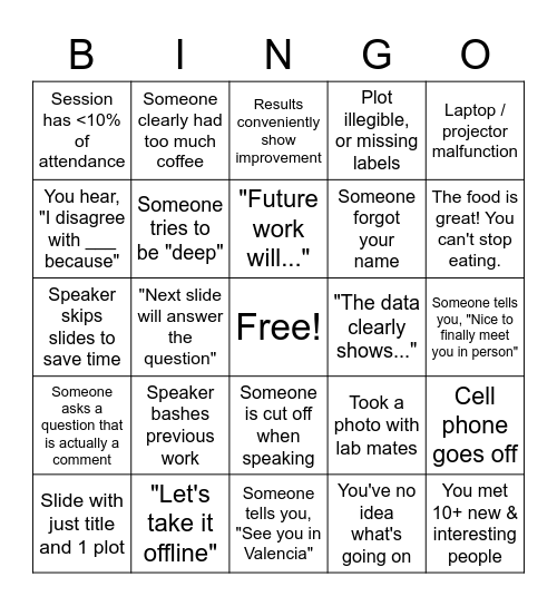 B2GM special Bingo Card