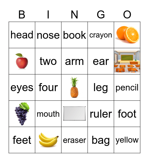 Cùng chơi bingo nào! Bingo Card