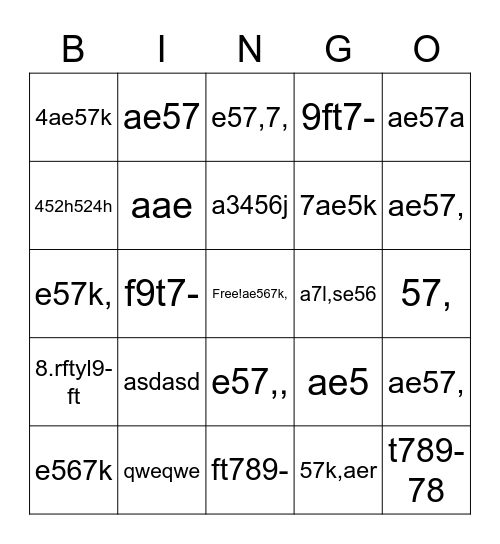 hallow Bingo Card