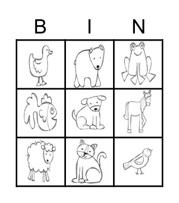 Brown bear, brown bear... Bingo Card