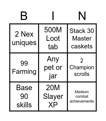 Valk Step 3 Bingo Card