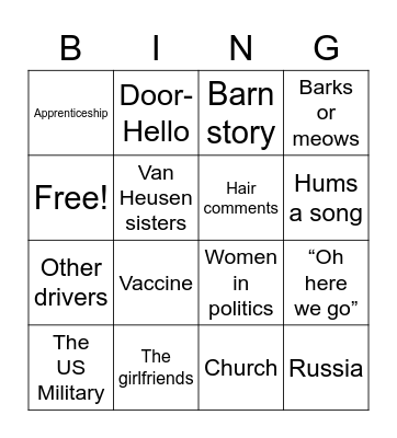 Thanksgiving Bingo Card