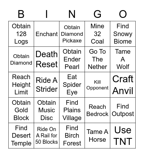 BINGO Card