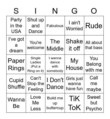 Bible Breakfast SINGO! Bingo Card