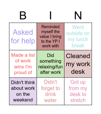 CLIN MOD - World Mental Health Day Bingo Card