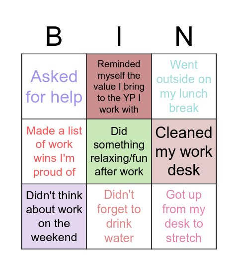 CLIN MOD - World Mental Health Day Bingo Card
