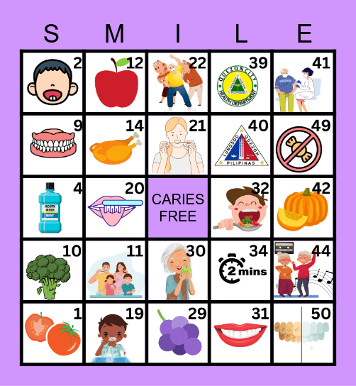 DENTAL BINGO Card