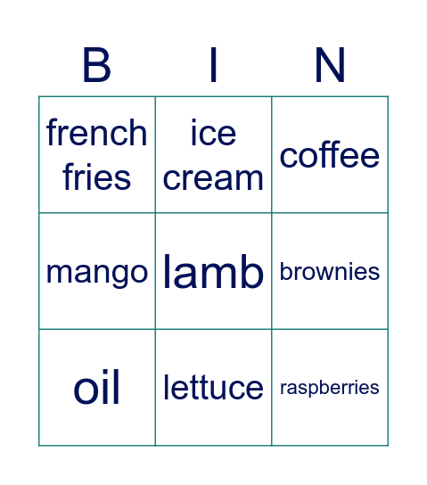 It's healthy / unhealthy to have ... because there is too much _____ in it. Bingo Card