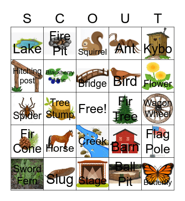 Butte Creek Bingo Card