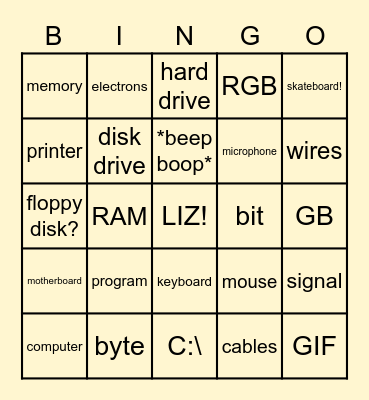 The Magic School Bud: Gets Programmed! Bingo Card