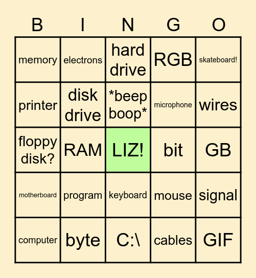 The Magic School Bus:             Gets Programmed! Bingo Card