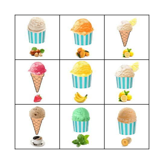 IL GELATO Bingo Card