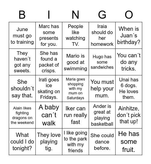 Pilots Bingo Card