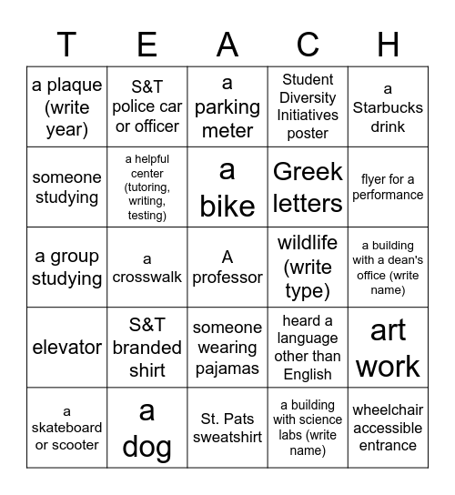 Bingo Card