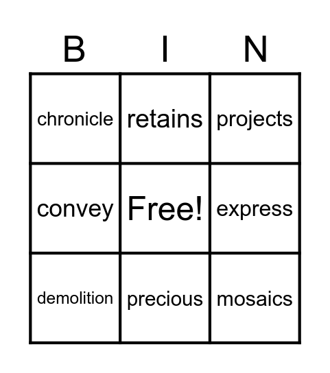 BINGO - 3rd; 2.3 Dear Dragon Bingo Card