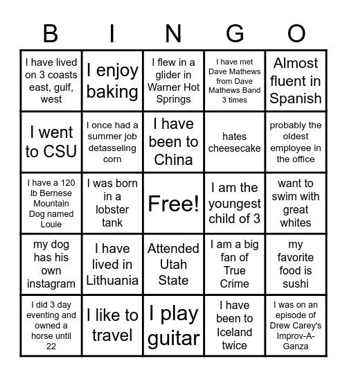 CNS Annual Meeting and Picnic Bingo Card