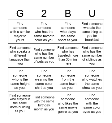Bingo Card