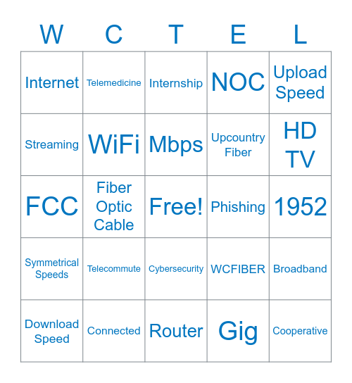 WCTEL Bingo Card