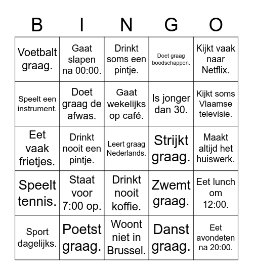 Herhaling deel 8 Bingo Card