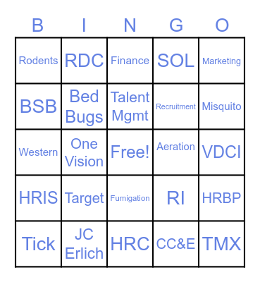 One Team One Vison - Day 1 Bingo Card