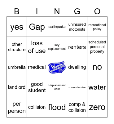 INSURANCE 101 Bingo Card
