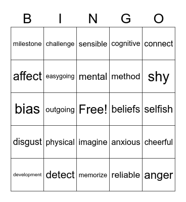 Speaking for Success Bingo Card