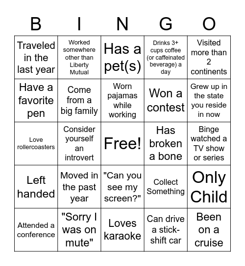 Sol Train Bingo Card