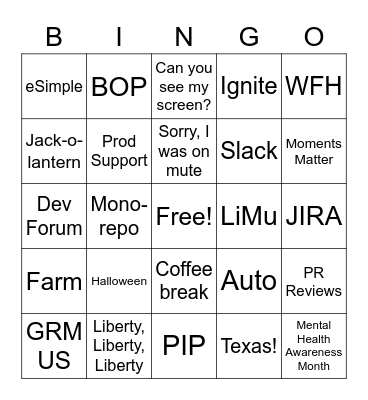 Sol Train Bingo Card