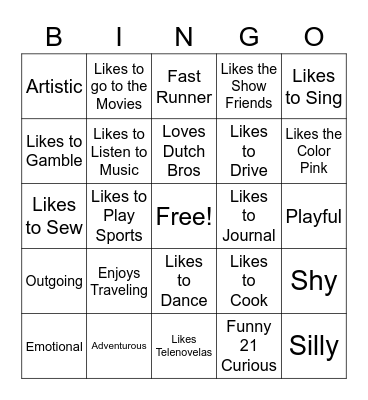 Get to Know You! Bingo Card
