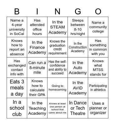 Do you know the way to IHS? Bingo Card