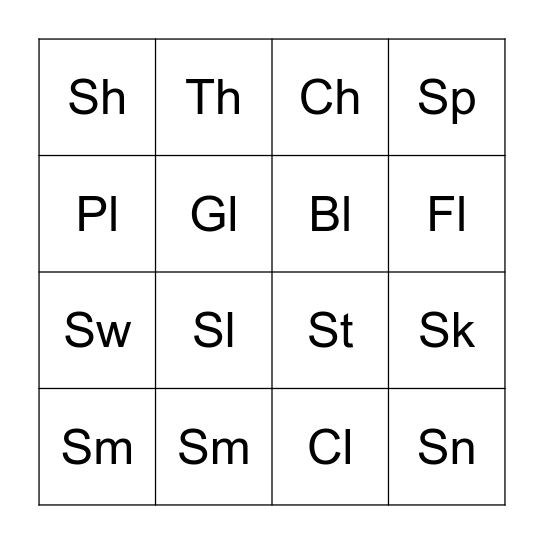 Bingo blends Bingo Card