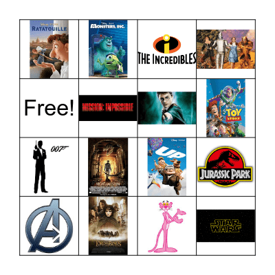 Movie Songs Bingo Card