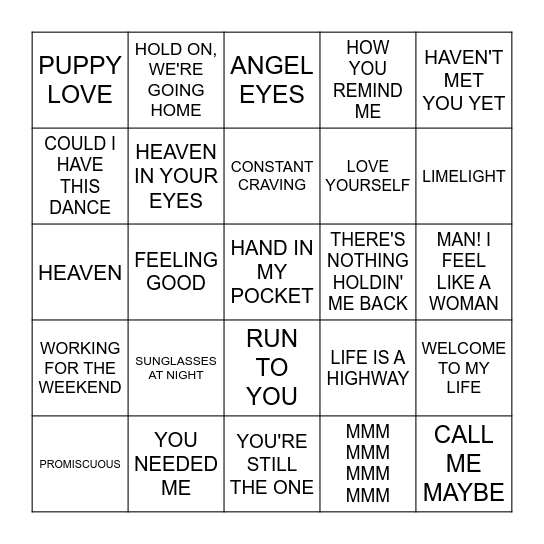 OH CANADA Bingo Card