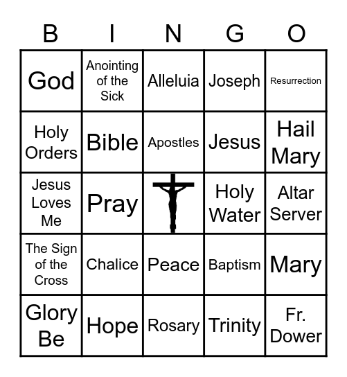 Catholic Bingo Card