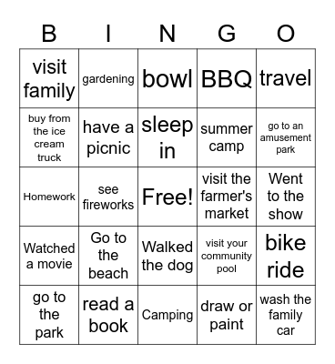 Holiday BINGO Card