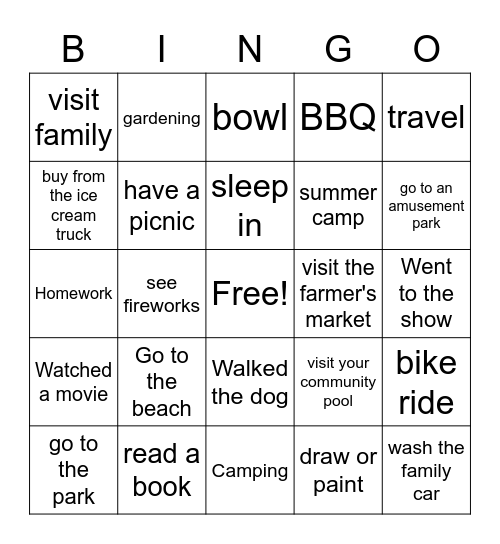 Holiday BINGO Card