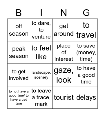 U1 ASD3 Bingo Card