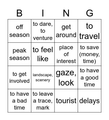 U1 ASD3 Bingo Card
