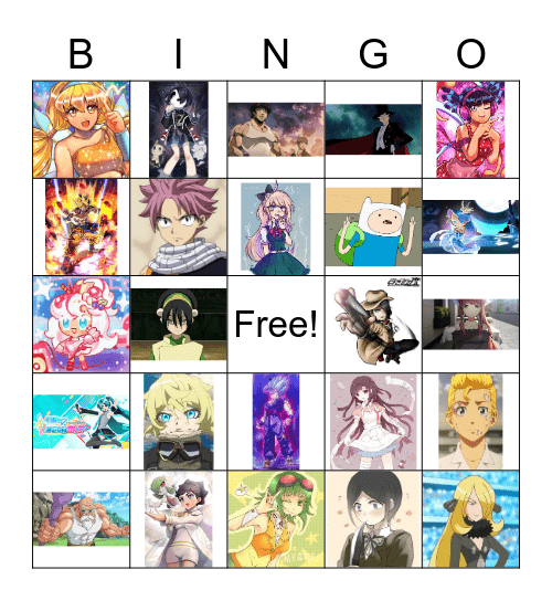 Favorite characters Bingo Card